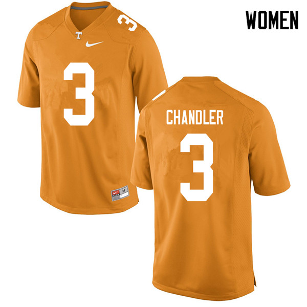 Women #3 Ty Chandler Tennessee Volunteers College Football Jerseys Sale-Orange